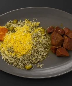 باقالی پلو با گوشت، غذای اصیل ایرانی، غذای مجلسی، برنج ایرانی، ته‌دیگ زعفرانی، غذای سنتی